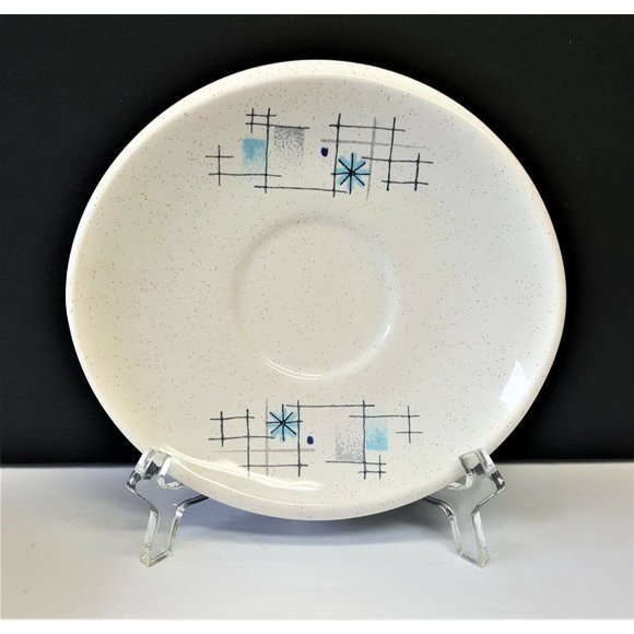 Set/6 Franciscan Oasis 6" Saucers (no cups) Atomic Mid-Century MCM 1954-1962 - Picture 2 of 6